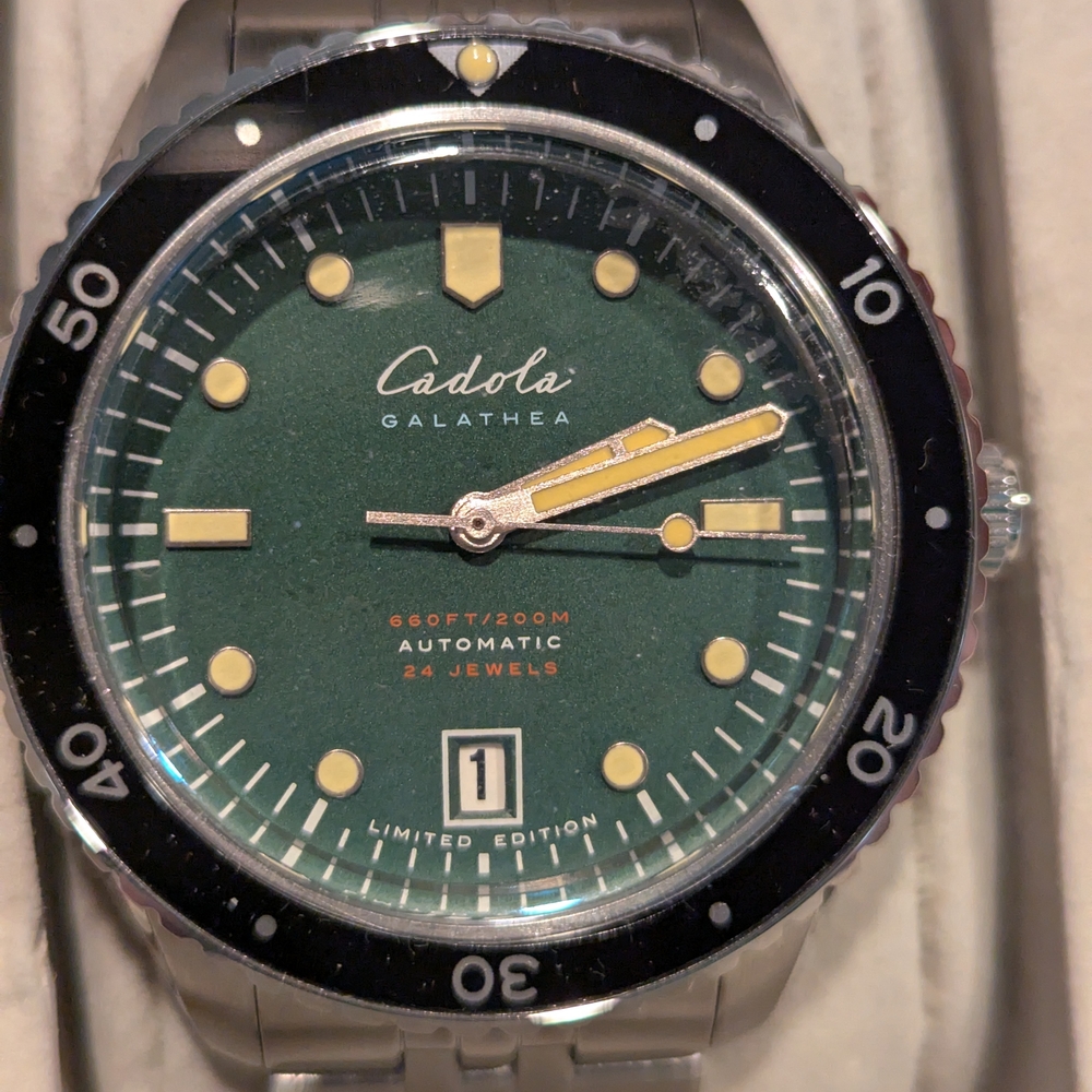 Cadola Galathea Green and Silver Men's Watch